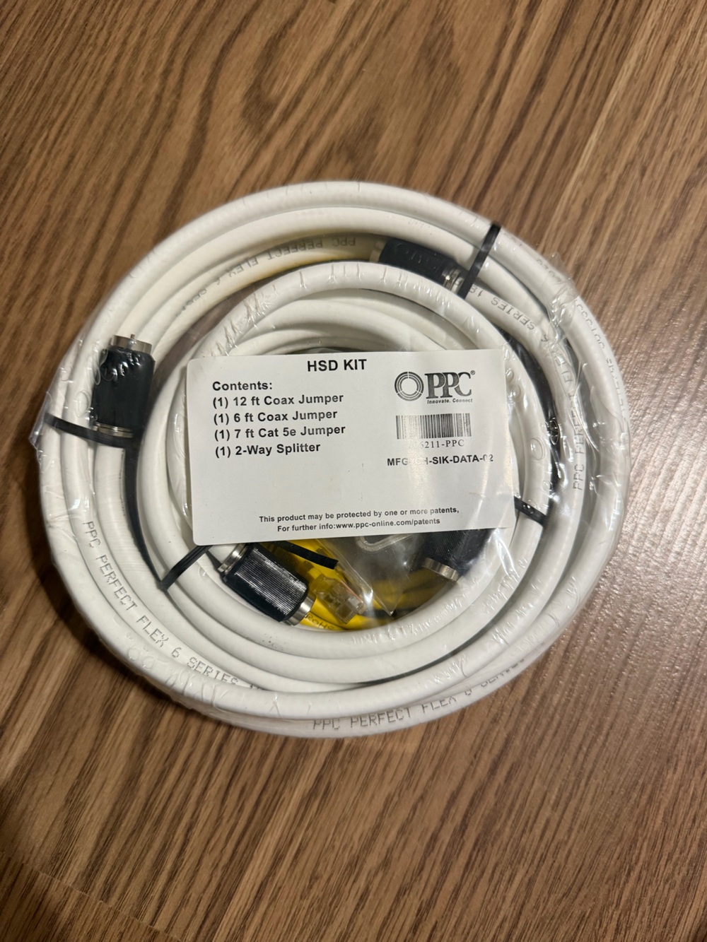 PPC HSD Kit Coax Cable Cat5e Jumper Splitter New Sealed